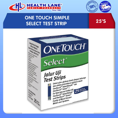 ONE TOUCH SIMPLE SELECT TEST STRIP (25'S)
